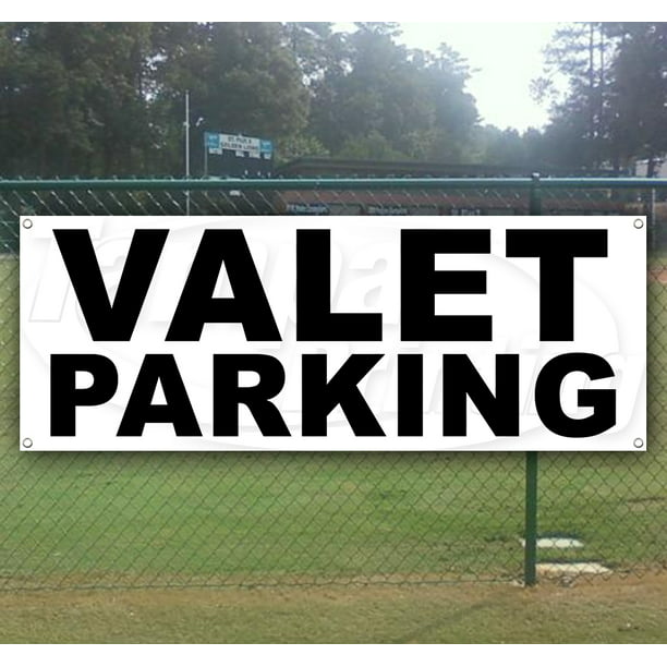 Valet 13 oz Heavy Duty Vinyl Banner Sign with Metal Grommets Store New Many Sizes Available Advertising Flag, 